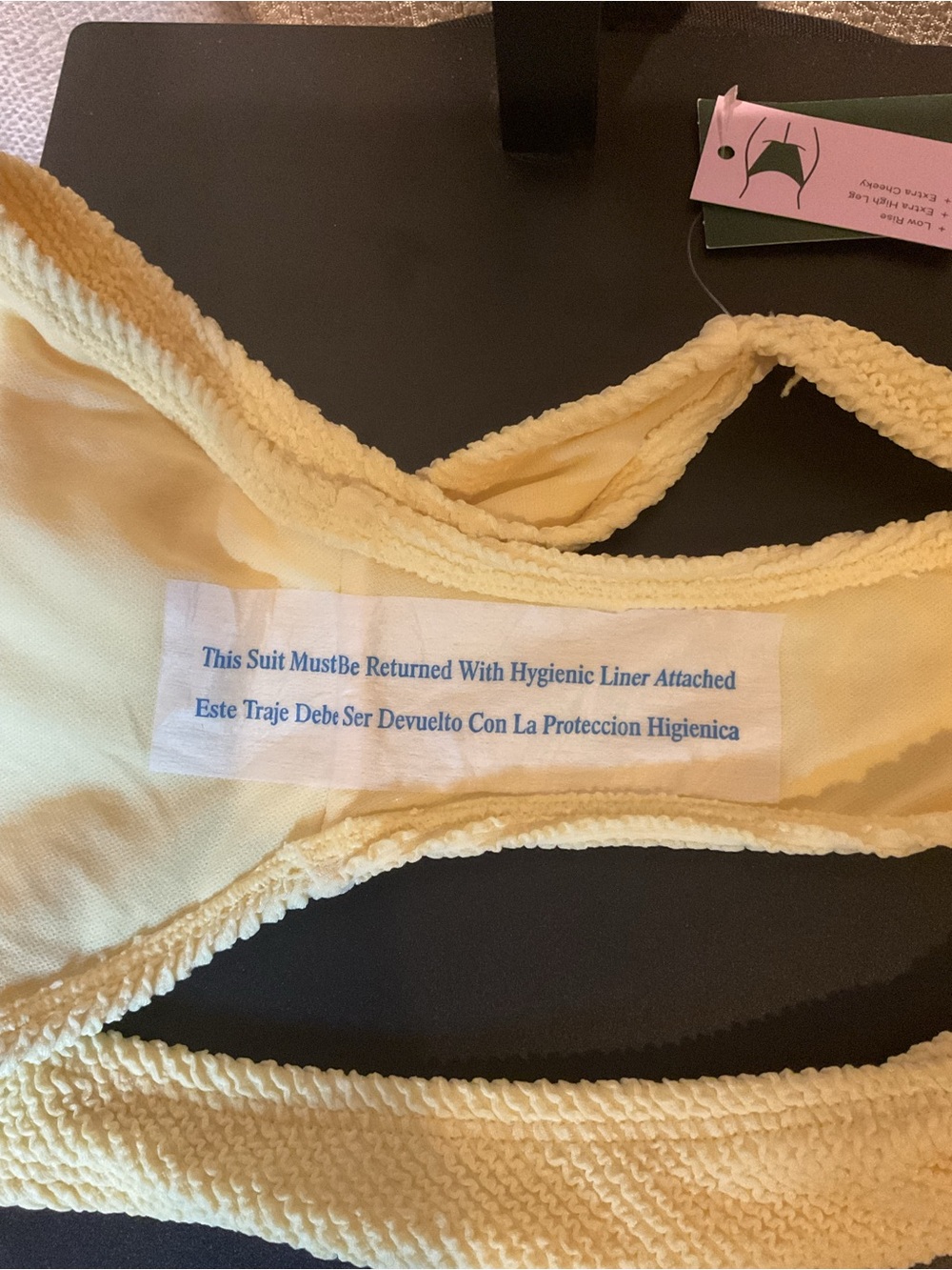 NWT wild‎ fable Yellow Terry Bikini Bottoms XL - Picture 5 of 5